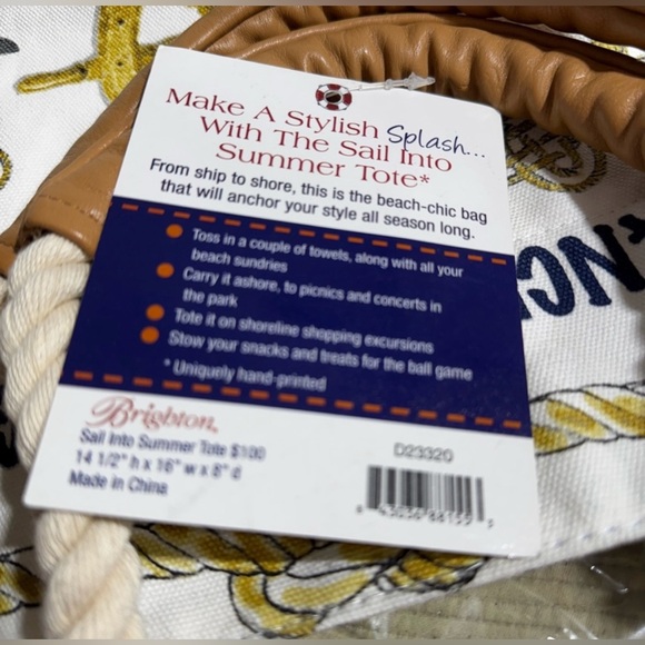 Brighton SAIL INTO THE SUMMER Nautical Tote - Picture 9 of 16